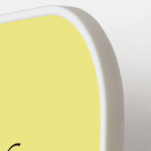 ブルーおもしろいセメントミキサー漫画イラストレーション ピックルボールラケット (左詳細)