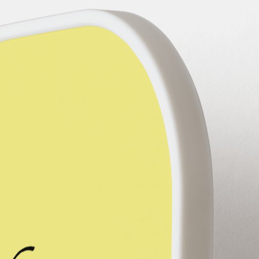 ブルーおもしろいセメントミキサー漫画イラストレーション ピックルボールラケット (左詳細)