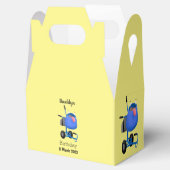 ブルーおもしろいセメントミキサー漫画イラストレーション フェイバーボックス (オープン)