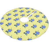 ブルーおもしろいセメントミキサー漫画イラストレーション ブラッシュドポリエステルツリースカート (アングル)