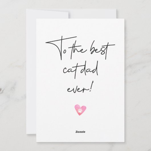 ブルーおもしろいファーザーデイキャッ最高のトパパ シーズンカード (裏面)