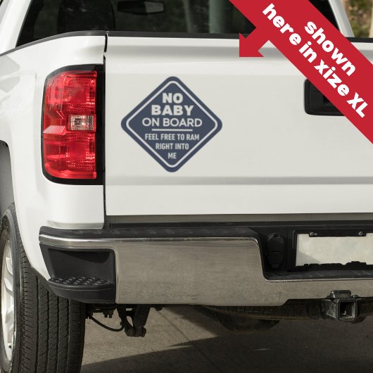 ブルーおもしろいベビーなしボード大人の注意バンパー シール