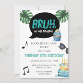 ブルーおもしろいボーイ11位12位13位14位トゥイー10代のン 招待状 (正面)