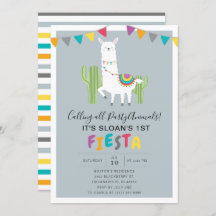 ブルーおもしろいラマフィエスタバースデーパーティー