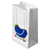 ブルーおもしろいラム年中国の〔占星術の〕十二宮図S抱き枕 スモールペーパーバッグ (正面アングル)