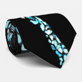 ブルーおもしろい抽象芸術キリンアニマルプリント ネクタイ (ロール)