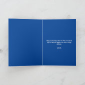 ブルーおもしろい&グリーンキャンドルトレックスボーイ1st誕生日 カード (内部)