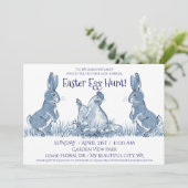 ブルーお洒落イースターバニーヘンチクスエッグ狩り 招待状 (スタンド正面)