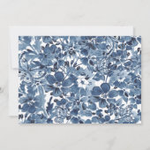 ブルーお洒落イースターバニーヘンチクスエッグ狩り 招待状 (裏面)