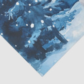 ブルーお洒落クリスマス格言&スノーフレーク 薄葉紙 (詳細)