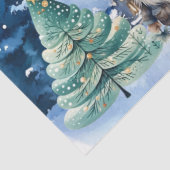 ブルーお洒落クリスマス格言&スノーフレーク 薄葉紙 (詳細)