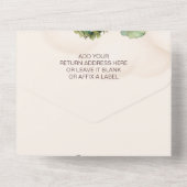 ブルーお洒落ティール(緑がかった色)ドラゴンベビーシャワー オールインワン招待状 (裏面)