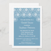 ブルーお洒落デイジーブライダルシャワー招待状 招待状 (正面/裏面)