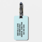 ブルーお洒落ナルワールユニコーン荷物タグ ラゲッジタグ (裏面縦)