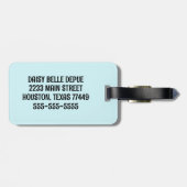 ブルーお洒落ナルワールユニコーン荷物タグ ラゲッジタグ (裏面横)