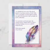 ブルーお洒落バラ作家ブックの起動招待状 シーズンカード (裏面)