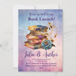 ブルーお洒落バラ作家ブックの起動招待状 シーズンカード