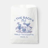 ブルーお洒落ビーチカクテルバチェロレッテ フェイバーバッグ (正面)