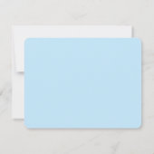 ブルーお洒落フローラ開花シック少年ベビーシャワー サンキューカード (裏面)