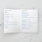 ブルーお洒落フローリッシュ結婚式 プログラム (内部)