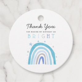 ブルーお洒落レインボーソブライト誕生日 フェイバータグ