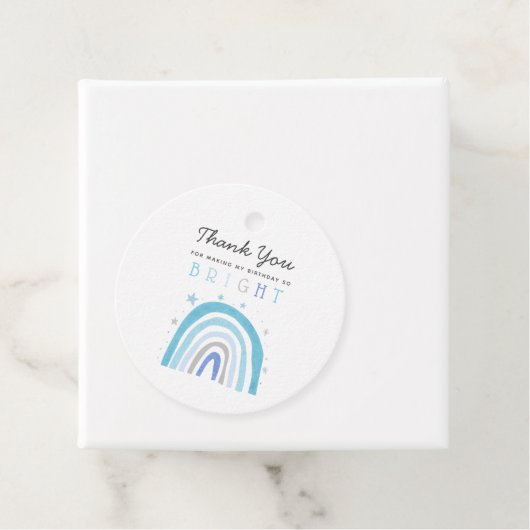 ブルーお洒落レインボーソブライト誕生日 フェイバータグ (インサイチュ)
