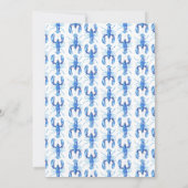 ブルーお洒落ー彼女は彼女のロブスターブライダルシャワーを見つけた 招待状 (裏面)