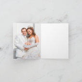 ブルーお洒落素朴メイソンJARありがとう サンキューカード (内部)