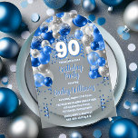 ブルーお祝いバルーン90th誕生日パーティー アクリル招待状<br><div class="desc">この祝目を引く90thバースデーパーティーの招待とスタイルでは、青の色合いのカスケード素晴らしバルーンアーチデザインを搭載し、白とグレーでアクセントをアクセントを与えた。中央はっきりしたの「90」は、思い出に残るお祝いの音を完璧に設定よくはしゃぐし、まだシックなtouchを追加する。デザインは白エレガントと青の文字を組み込み、微妙な灰色のアクセントで補完し、すべての思慮深くレトロとスクリプトのフォントの組み合わせで配置フェスティバルの雰囲気を高める。この招待は興奮と喜びを呼び起こすために慎重に作られ、それは祝スタイルとこの節目の誕生日に最適な選択しゃれているを行う。</div>