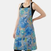 ブルーお祝いフローラエプロン エプロン (インサイチュ)