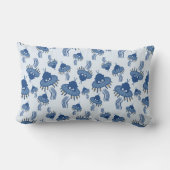 ブルーかわいいタコUFO装飾用クッション ランバークッション (裏面)