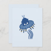 ブルーかわいいタコUFO (正面/裏面)