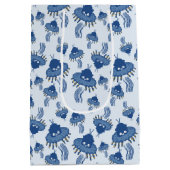 ブルーかわいいタコUFO ミディアムペーパーバッグ (裏面)