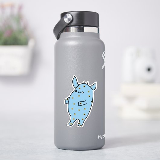 ブルーかわいいモンスター シール (HydroFlask)