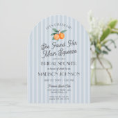 ブルーかわいこちゃんメインスクイズシトラスブライダルシャワー 招待状 (スタンド正面)