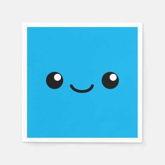 ブルーかわいこちゃん スタンダードカクテルナプキン (正面)