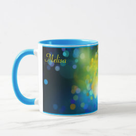ブルーかわいらしは私の色のギフトの名前のコーお気に入りのヒーである マグカップ