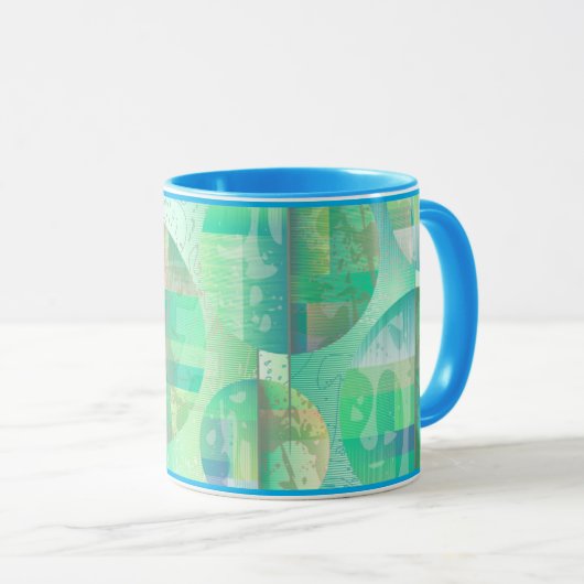 ブルーかわいらしは私の色のギフトの名前のコーお気に入りのヒーである マグカップ (正面右)