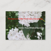 ブルーかわいらしアイリスマウンテンローレル花模様 名刺 (裏面)