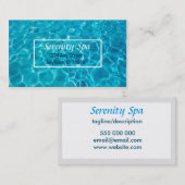 ブルーかわいらしウォータースパ名刺カスタム 名刺 (正面/裏面)