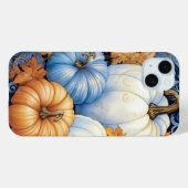 ブルーかわいらしオレンジホワイト秋秋カボチャ Case-Mate iPhoneケース (裏面 (横))
