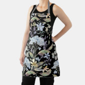 ブルーかわいらしガーデンフローラキッチン料理 エプロン (インサイチュ)