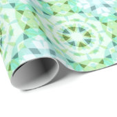 ブルーかわいらしグリーンベビー子供の誕生日魔法スター ラッピングペーパー (ロールコーナー)