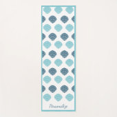 ブルーかわいらしシーシェルパターンゼンヨガナマステ ヨガマット (正面)