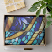 ブルーかわいらしスステンドグラスデカッペティッシュペーパー 薄葉紙 (ギフト)