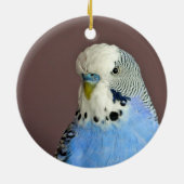 ブルーかわいらしパレーケット写真 セラミックオーナメント (裏面)