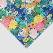 ブルーかわいらしピンクフラワーズボホデザイン 薄葉紙 (詳細)