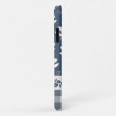 ブルーかわいらしフローラファームハウスパターンモノグラム Case-Mate iPhoneケース (裏面/右)