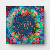 ブルーかわいらしフローラボホ心地よいインスピリシティ フォトプラーク (正面)