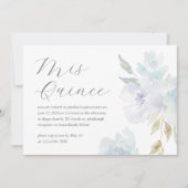 ブルーかわいらしフローラ15年誕生日キンセアニラ 招待状 (正面)